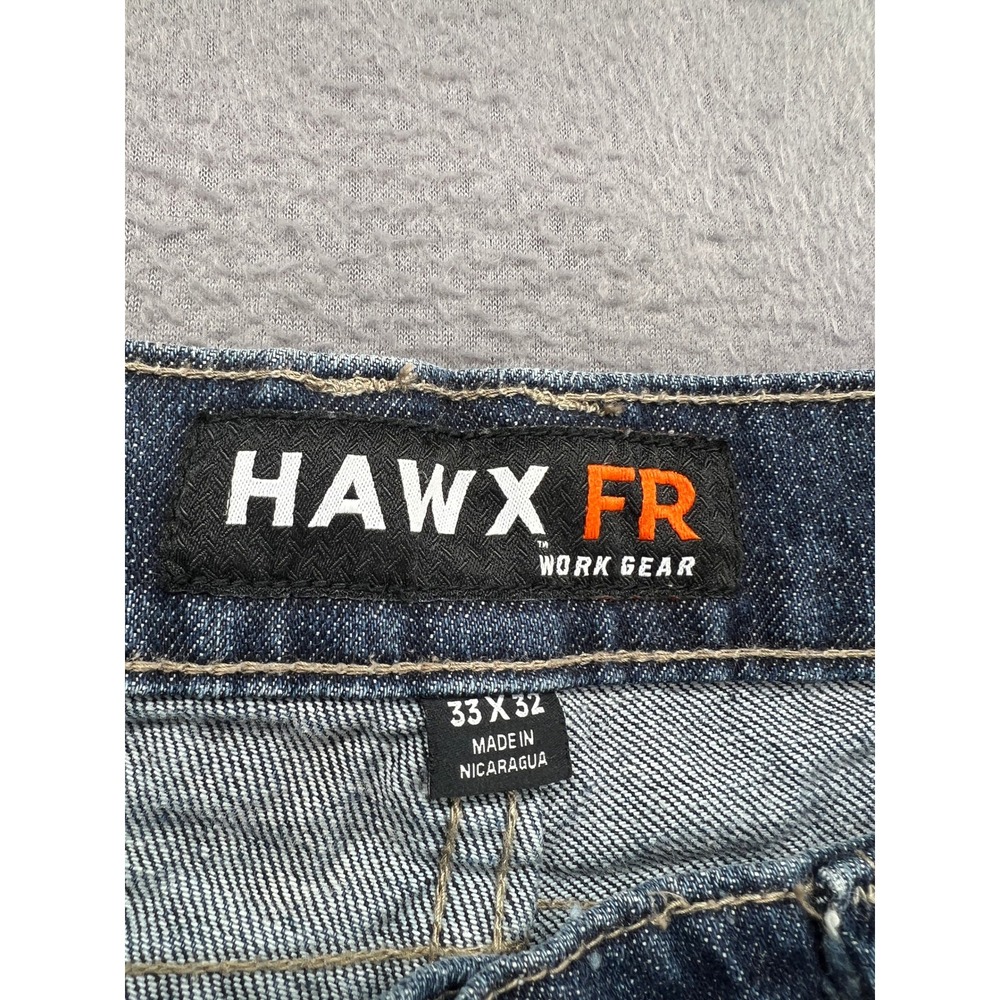 Hawx FR Work Gear Jeans Mens Flame Resistant Relaxed Fit Denim Blue 33x32 - Picture 5 of 14